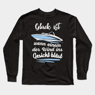 Motorboot Glück Bootseigner Geschenke Long Sleeve T-Shirt